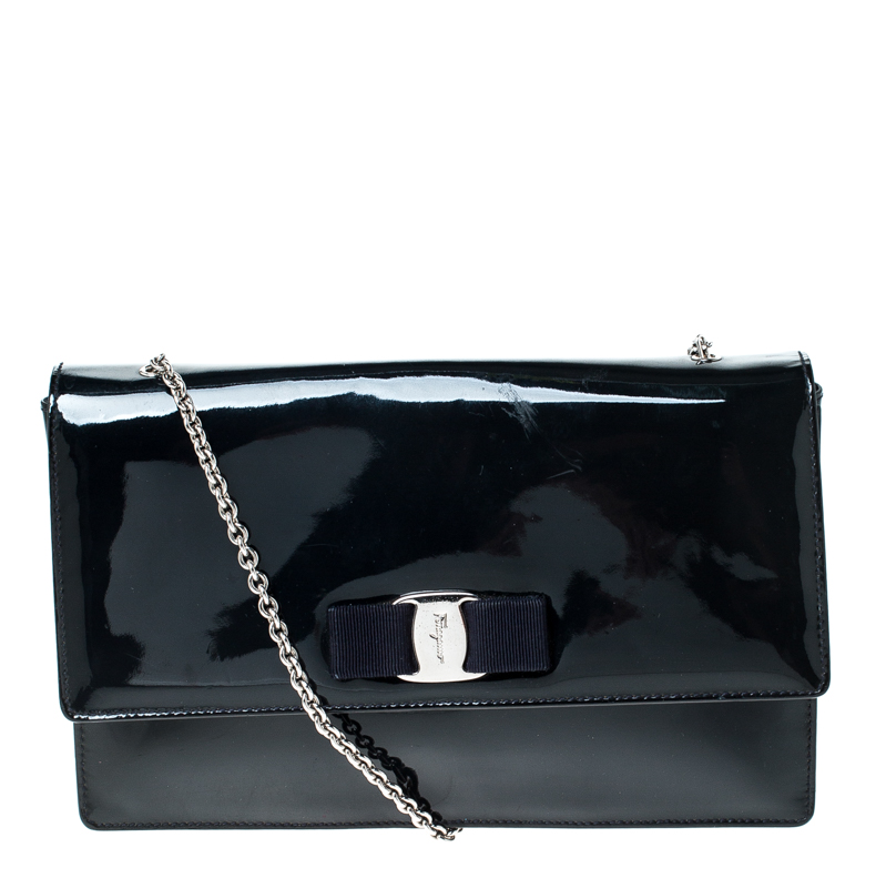 navy patent leather bag