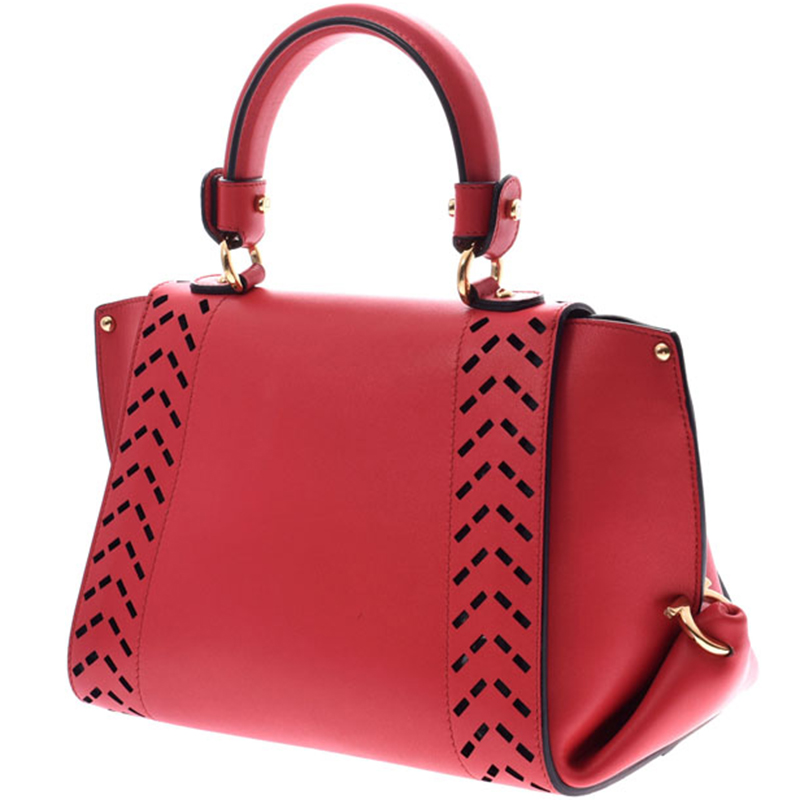 

Salvatore Ferregamo Red Leather Sofia Top Handle Bag