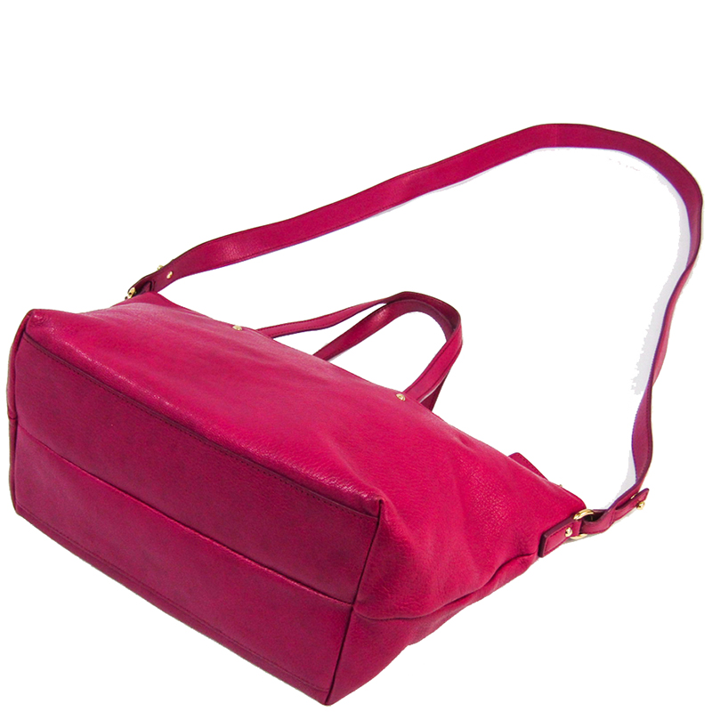 

Salvatore Ferragamo Pink Leather Gancini Tote