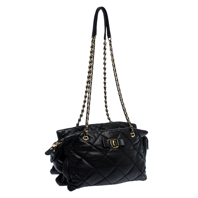 ferragamo shoulder bag with chain