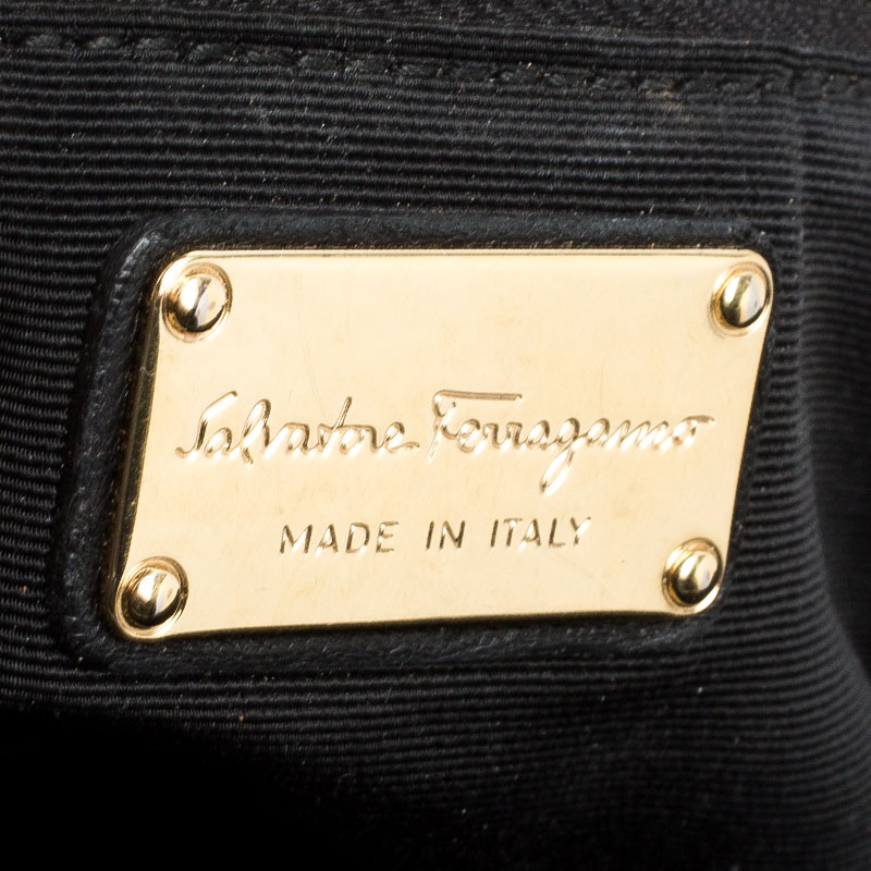 Pre-owned Salvatore Ferragamo Black Quilted Leather Ginette Chain Shoulder Bag
