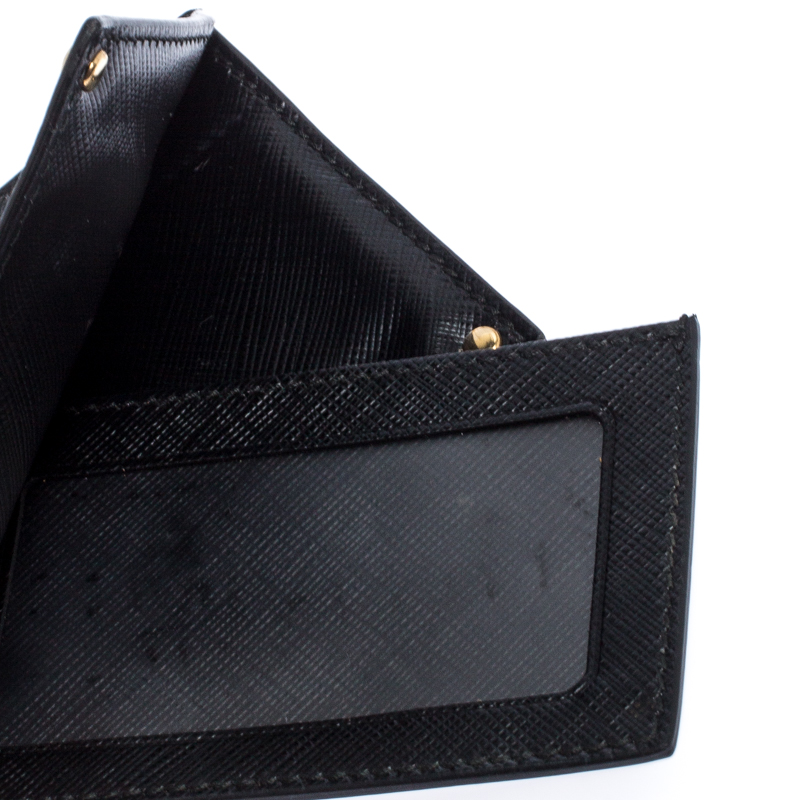 

Salvatore Ferragamo Black Leather Gancini Card Holder