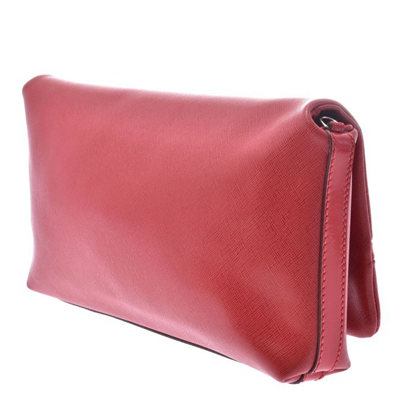 

Salvatore Ferragamo Red Leather Clutch Bag