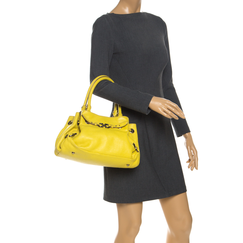 

Salvatore Ferragamo Yellow Leather Satchel