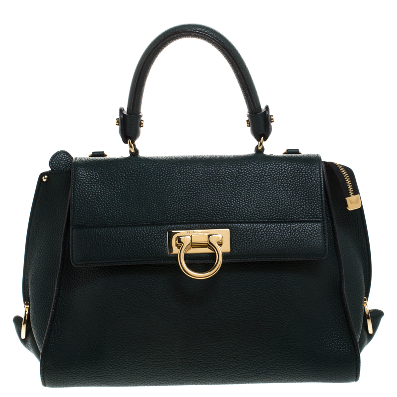 مملوكة مسبقًا حقيبة سالفاتوري فيراغامو صوفيا يد علوية متوسطة جلد بنفسجية