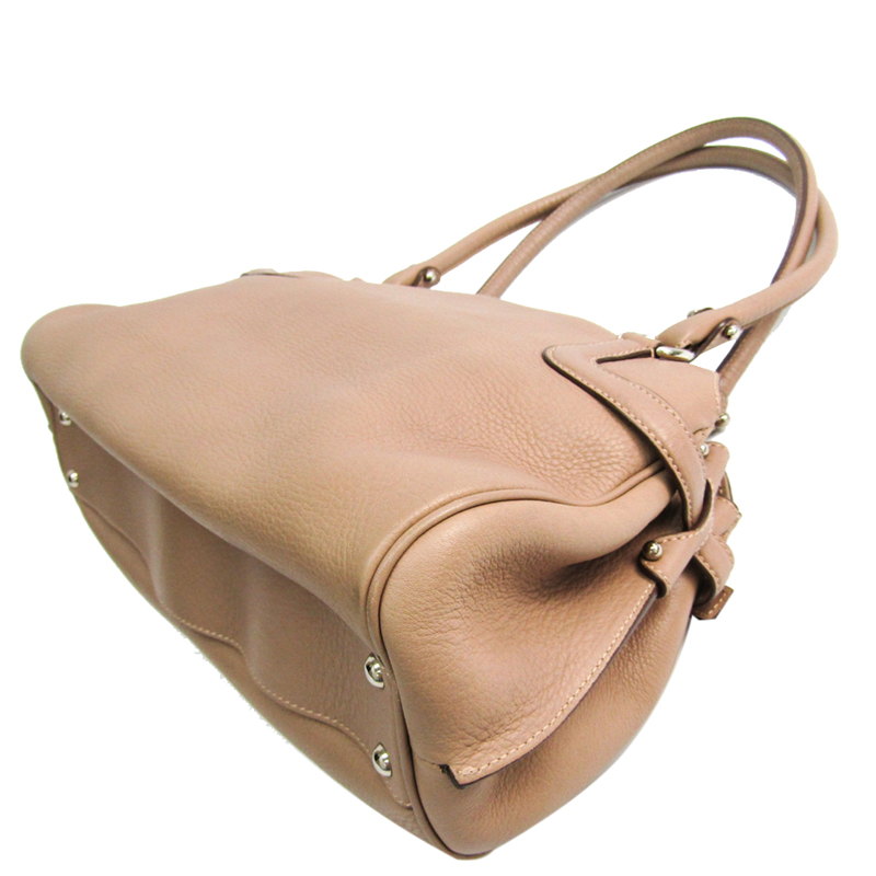 

Salvatore Ferragamo Beige Leather Gancini AB-21 Shoulder Bag