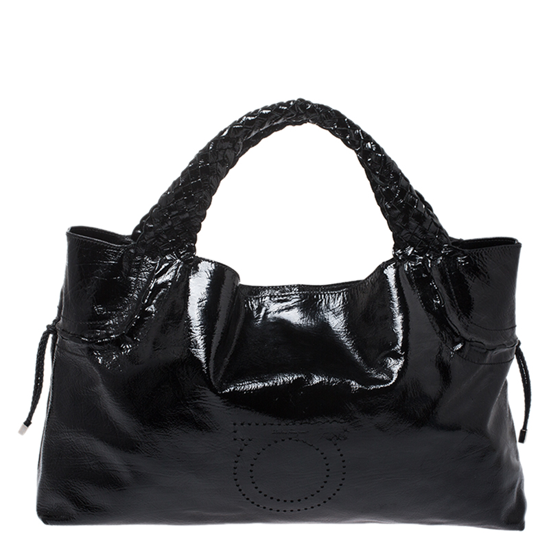 ferragamo patent leather bag