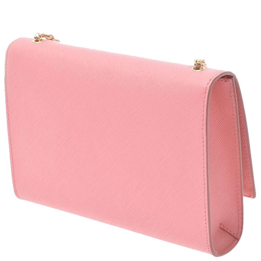 

Salvatore Ferragamo Pink Leather Vala Chain Shoulder Bag