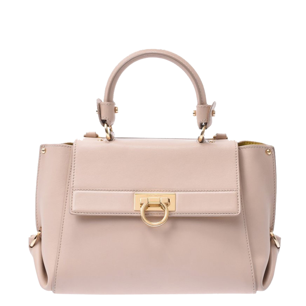 salvatore ferragamo beige bag