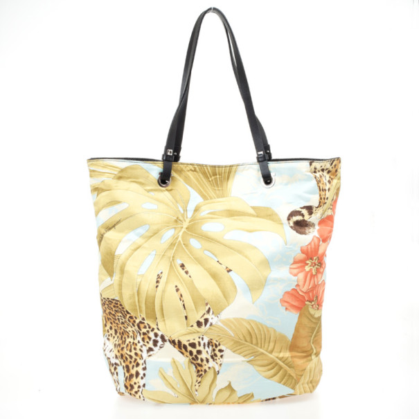 Pre Owned Salvatore Ferragamo Reversible Printed Tote