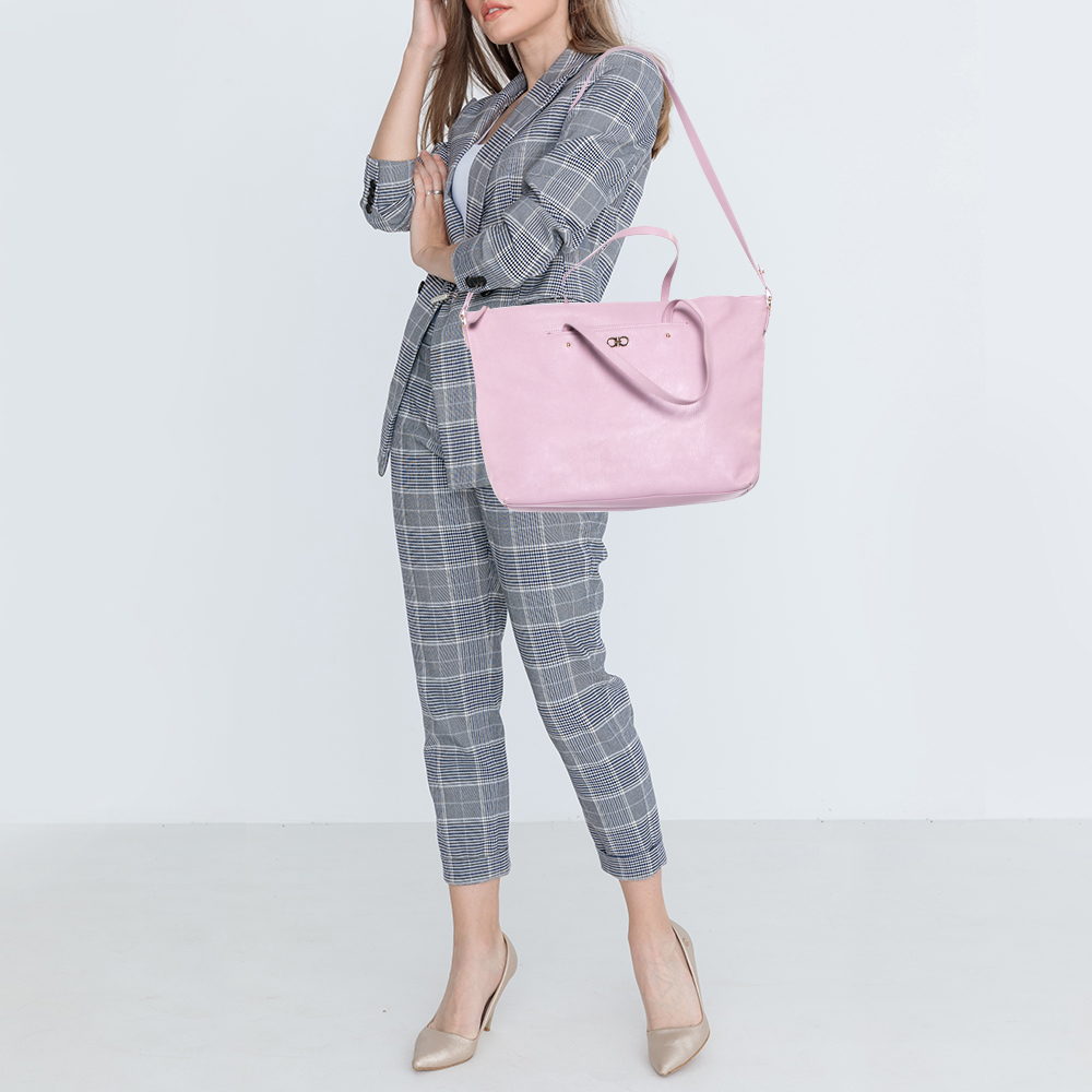 

Salvatore Ferragamo Pink Leather Mika Tote