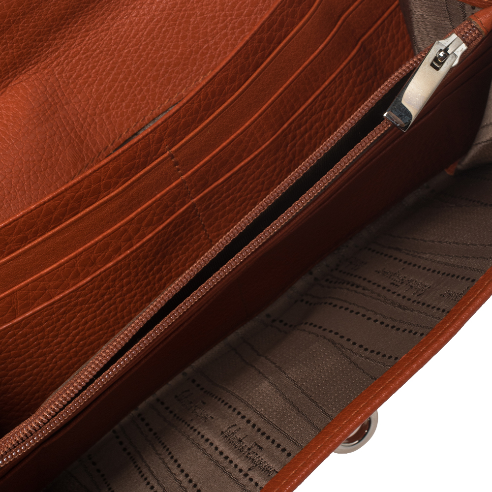 

Salvatore Ferragamo Orange Leather Wallet