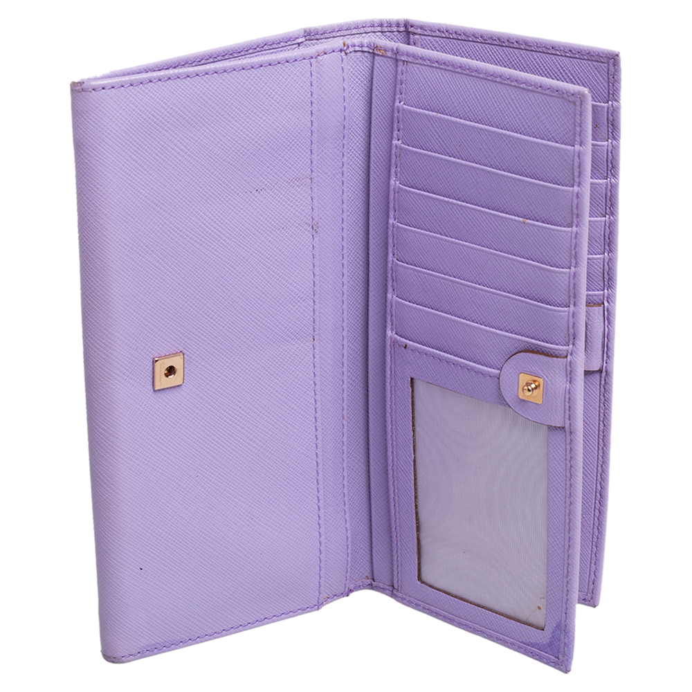 

Salvatore Ferragamo Lilac Leather Gancini Continental Wallet, Purple