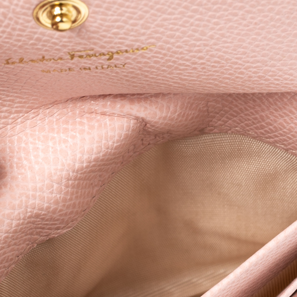 

Salvatore Ferragamo Pink Leather Vara Bow Case