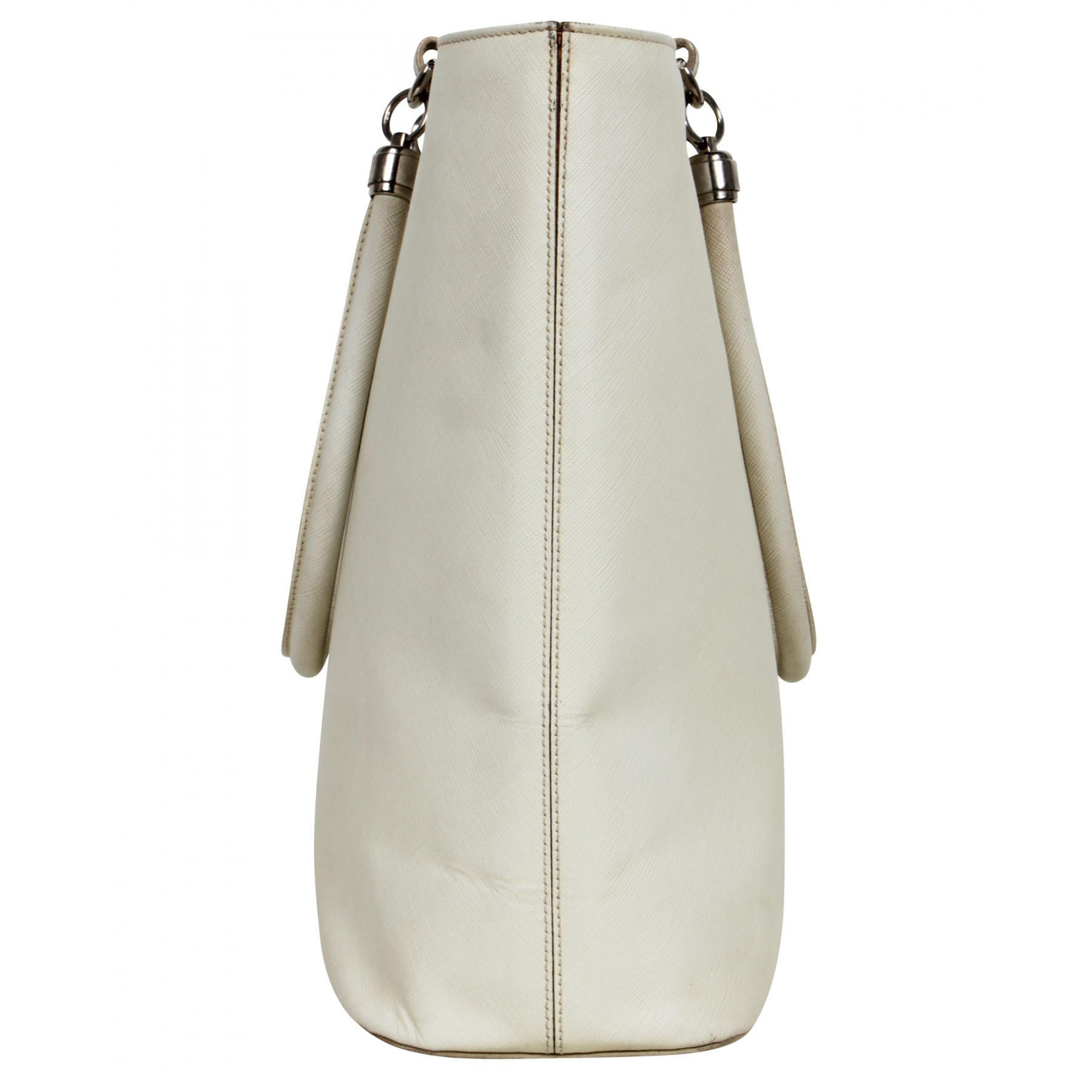 

Salvatore Ferragamo White Leather Tote Bag