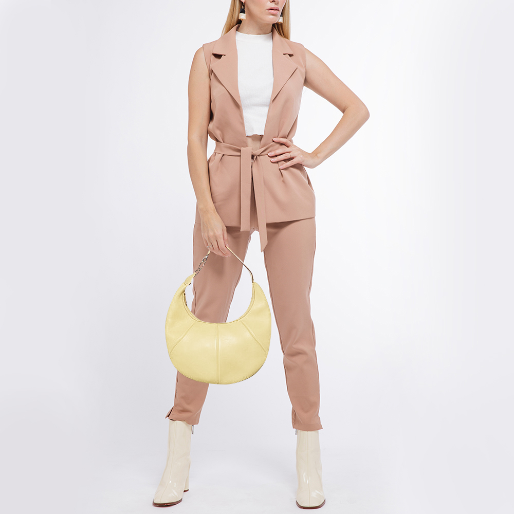 

Salvatore Ferragamo Yellow Leather Hobo