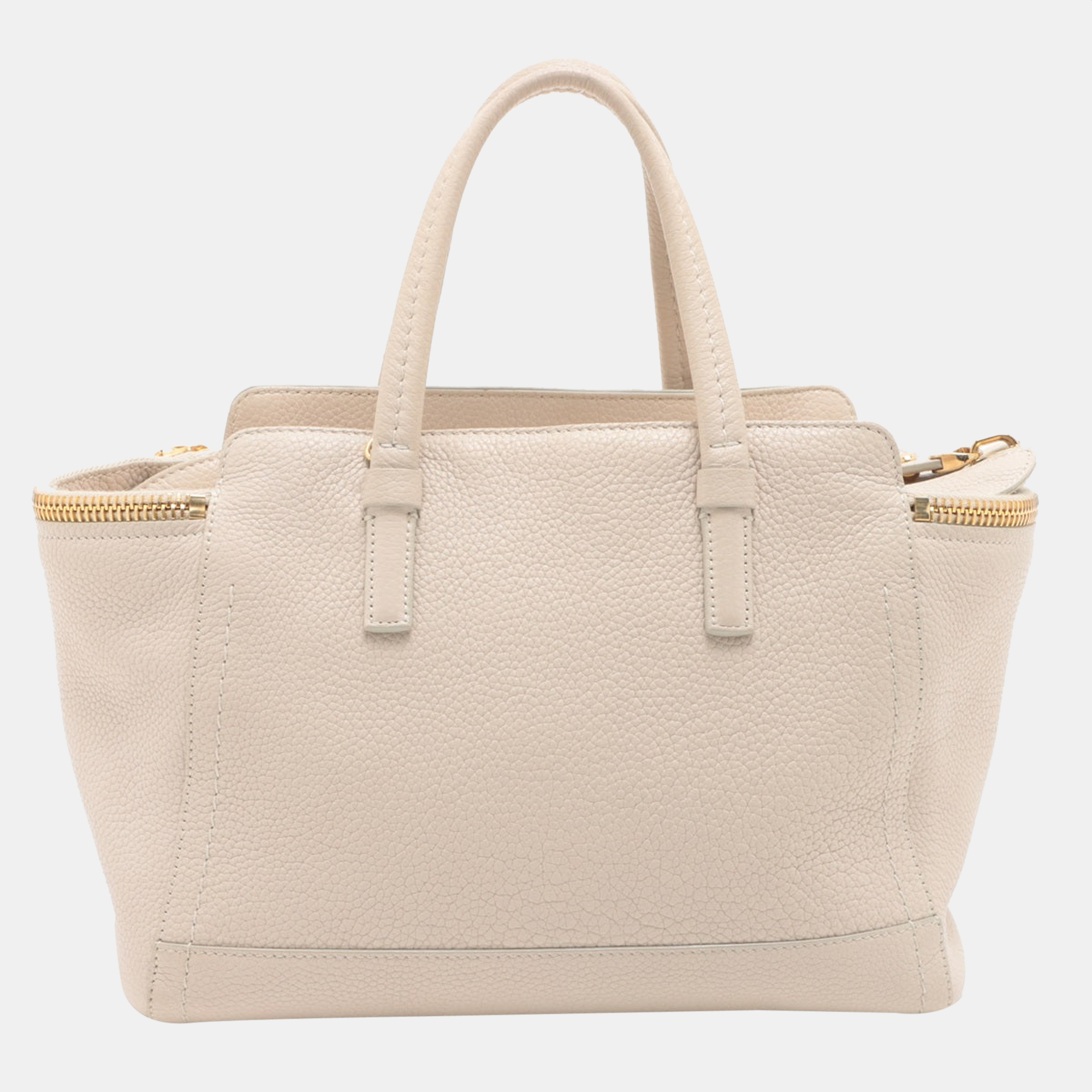 

Ferragamo Gancini Leather 2way handbag Beige