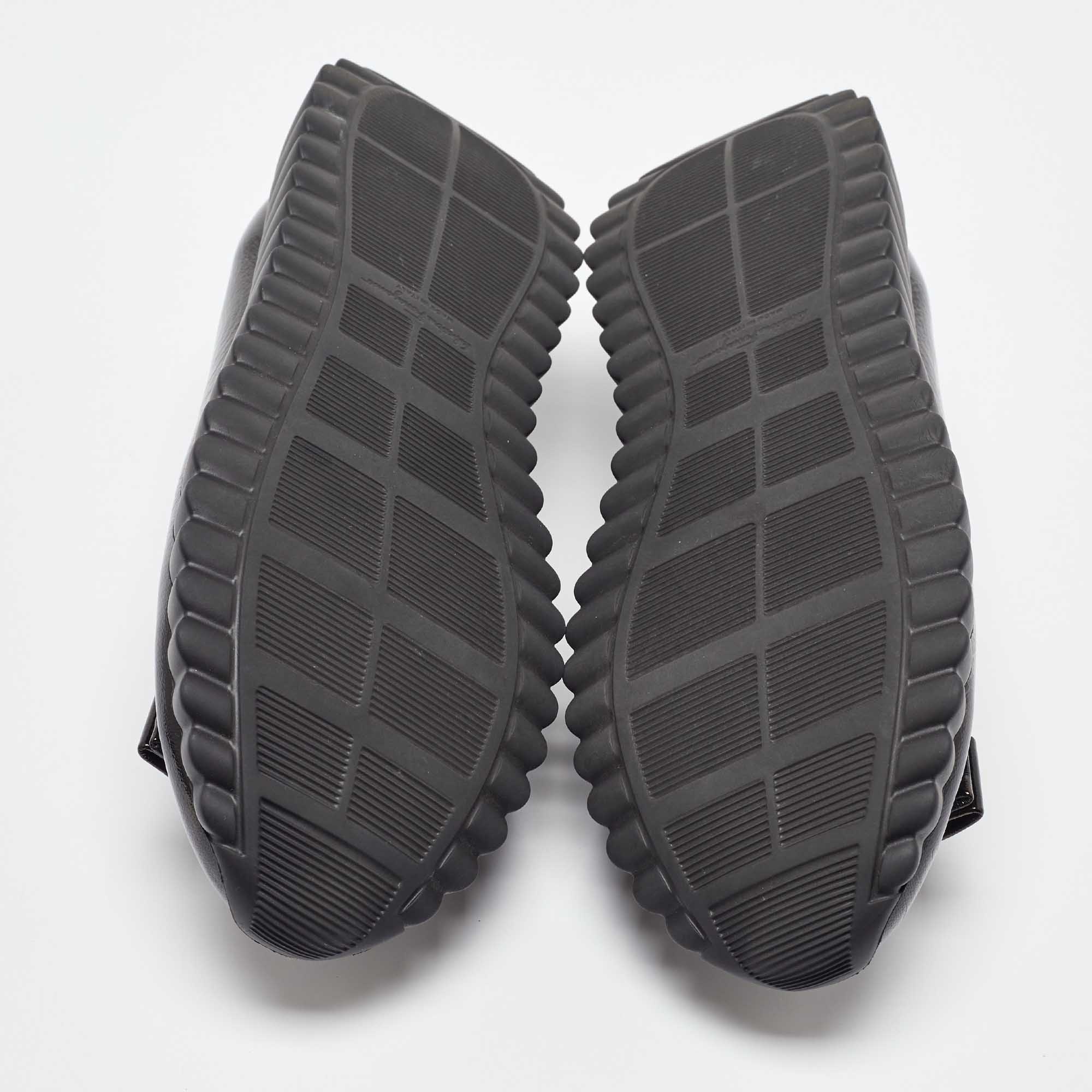Salvatore Ferragamo Black Patent Leather Smoking Slippers 37.5 