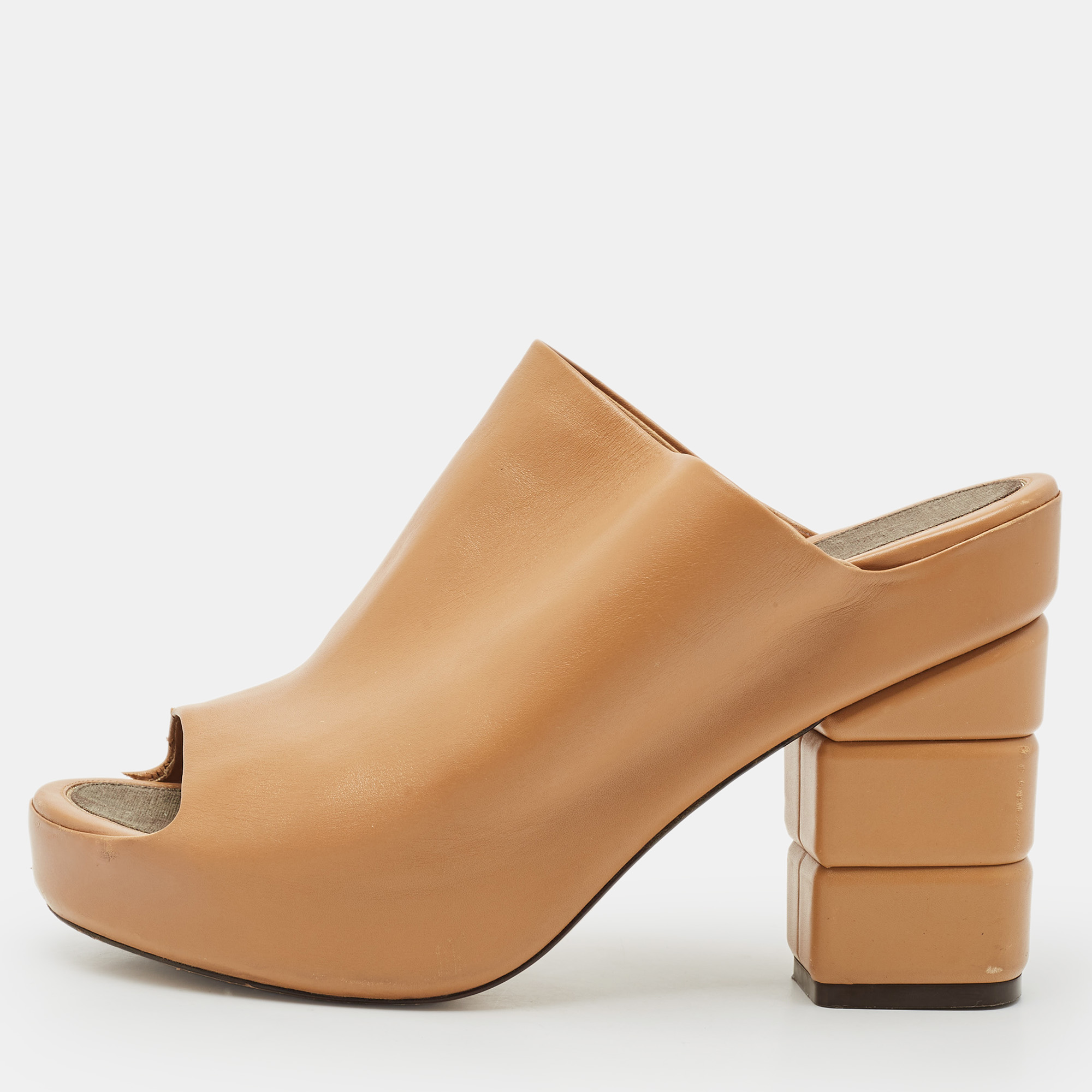 

Salvatore Ferragamo Brown Leather Mules Size 39