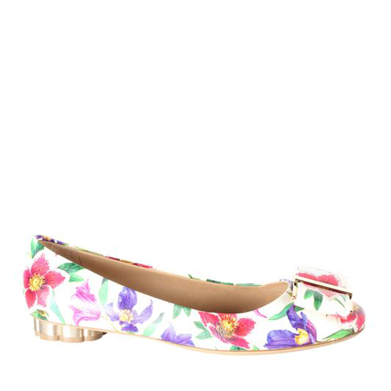 ferragamo floral flats