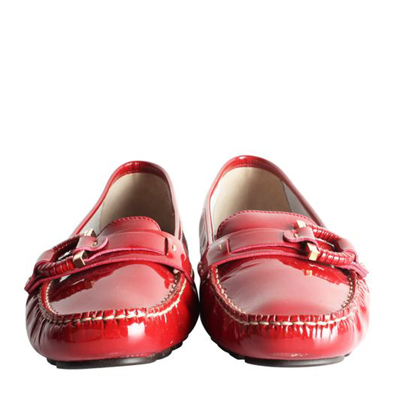

Salvatore Ferragamo Red Patent Leather Loafers Size