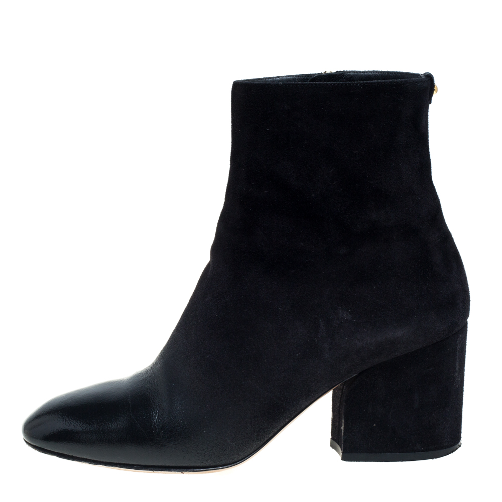 

Salvatore Ferragamo Black Suede And Leather Pisa Boots Size