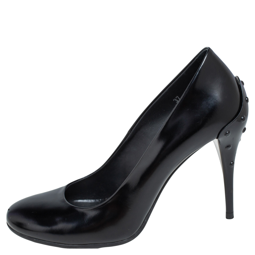 

Tod's Black Patent Leather Pumps Size