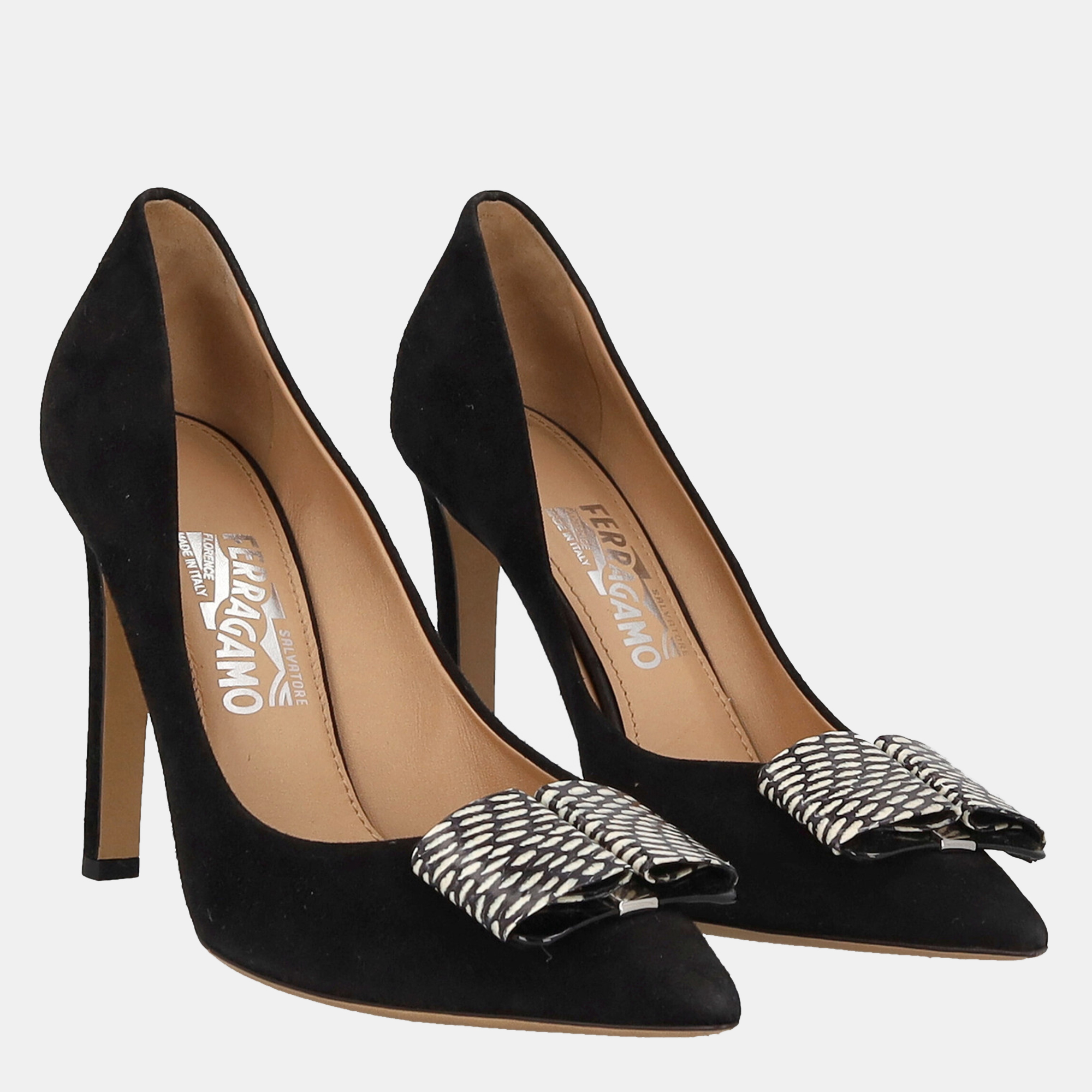 

Salvatore Ferragamo Women's Leather Heels - Black - EU