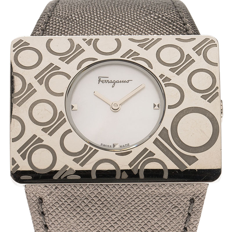 Salvatore Ferragamo Mother of Pearls Stainless Steel Venna Women's Wristwatch 40MM
