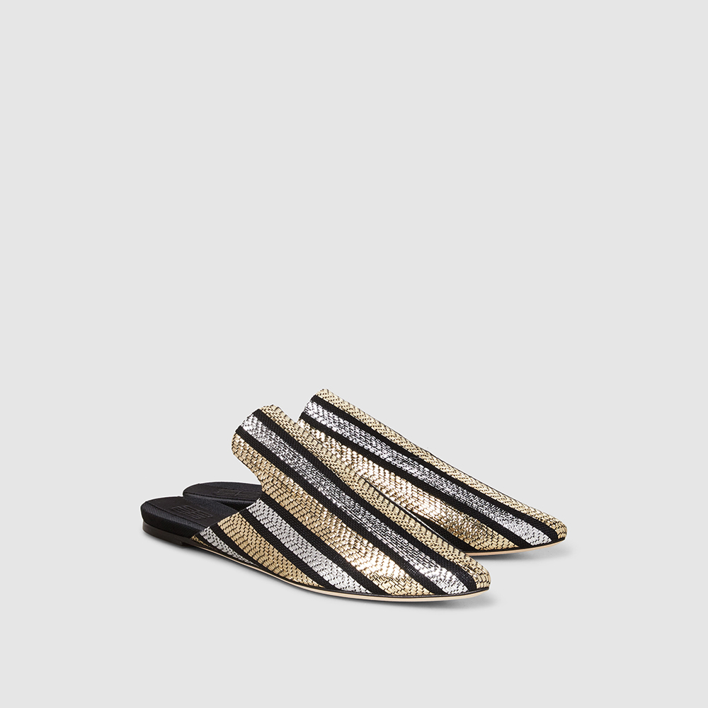 

Sanayi 313 Metallic Riga Metallic Woven Slippers IT