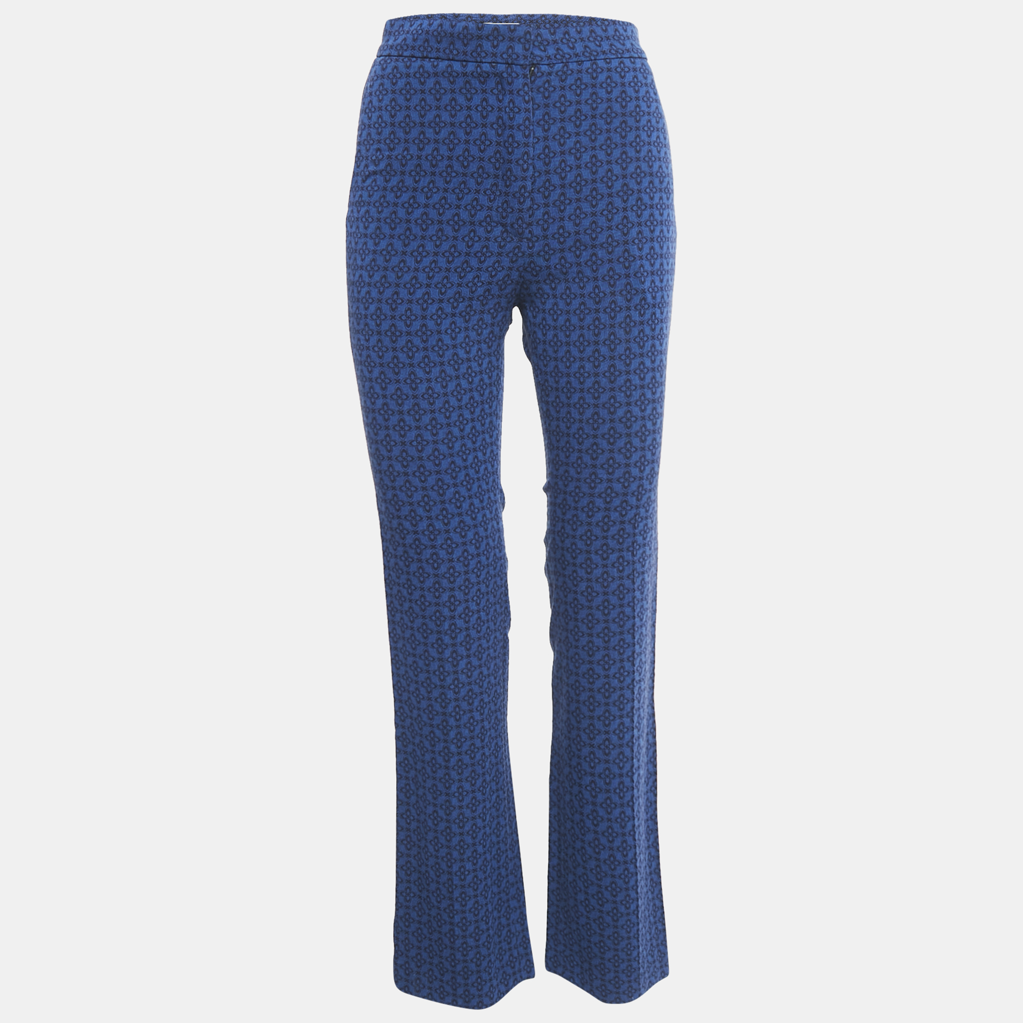 

Sandro Blue Jacquard Crepe Amparo Pants S, Navy blue
