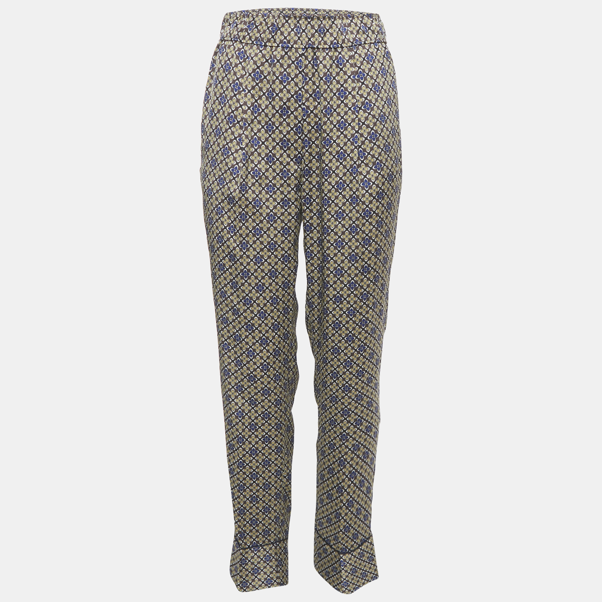 

Sandro Multicolor Floral Print Satin Danny Trousers M