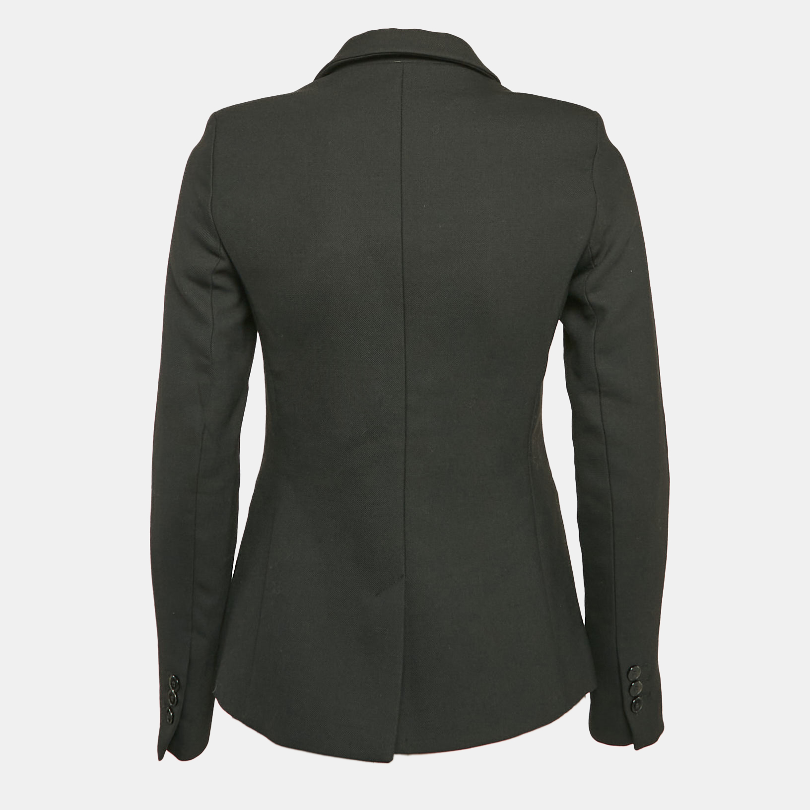 Sandro Black Gabardine Double Breasted Blazer S 
