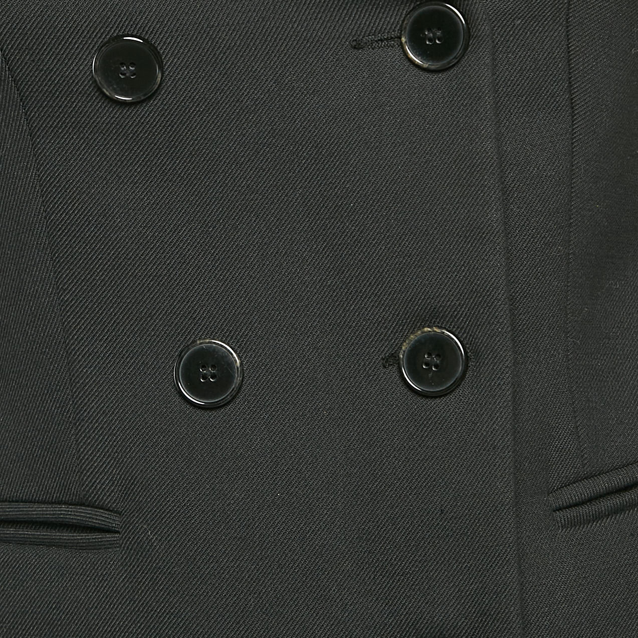Sandro Black Gabardine Double Breasted Blazer S 