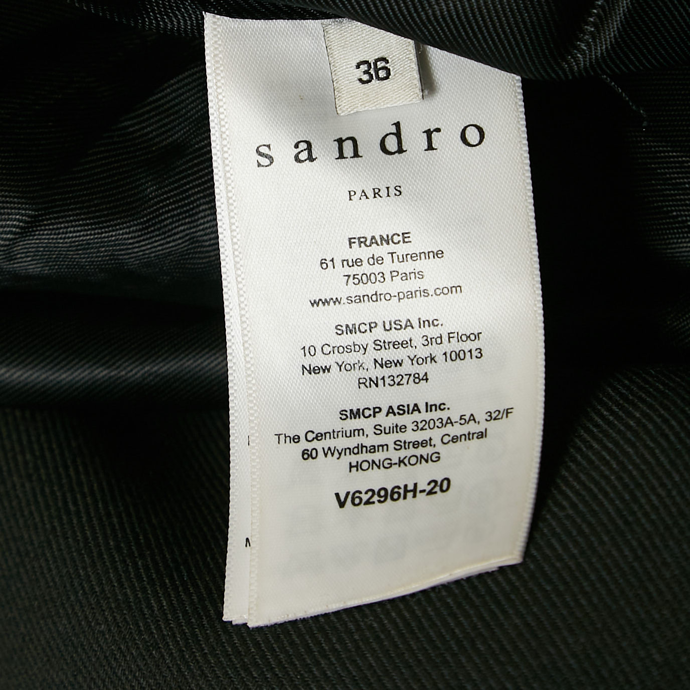 Sandro Black Gabardine Double Breasted Blazer S 