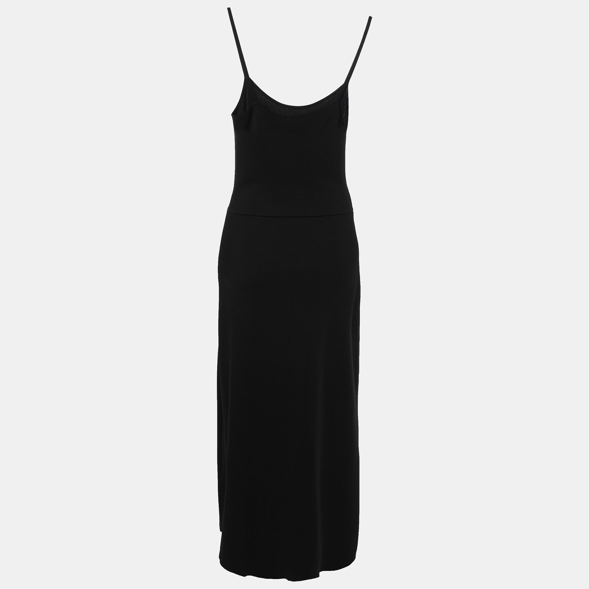 

Sandro Black Knit Fabric Sleeveless Midi Dress M