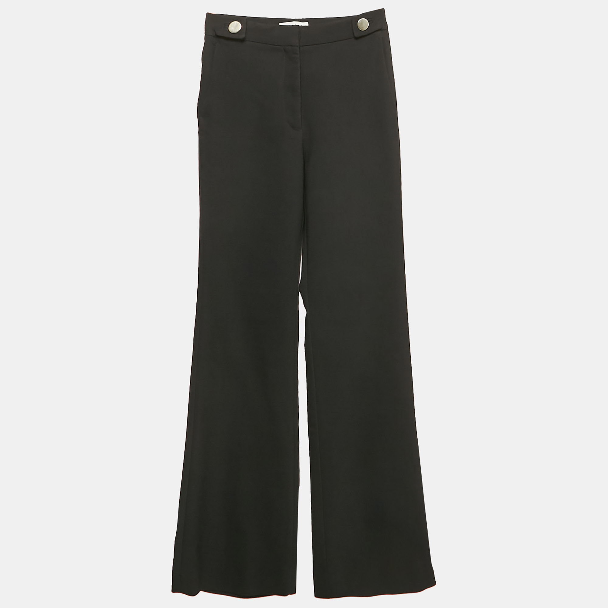 

Sandro Black Stretch Cotton Flared Trousers S