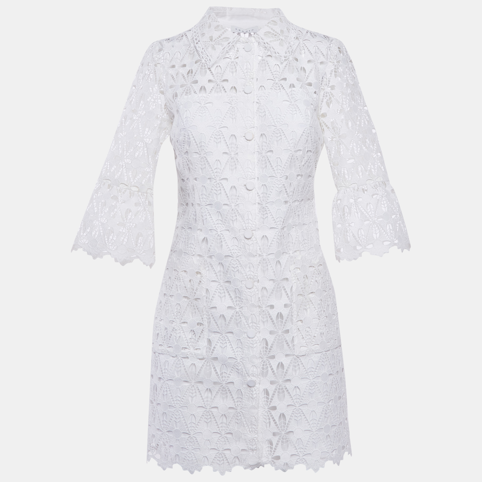 

Sandro White Lace Mini Dress S