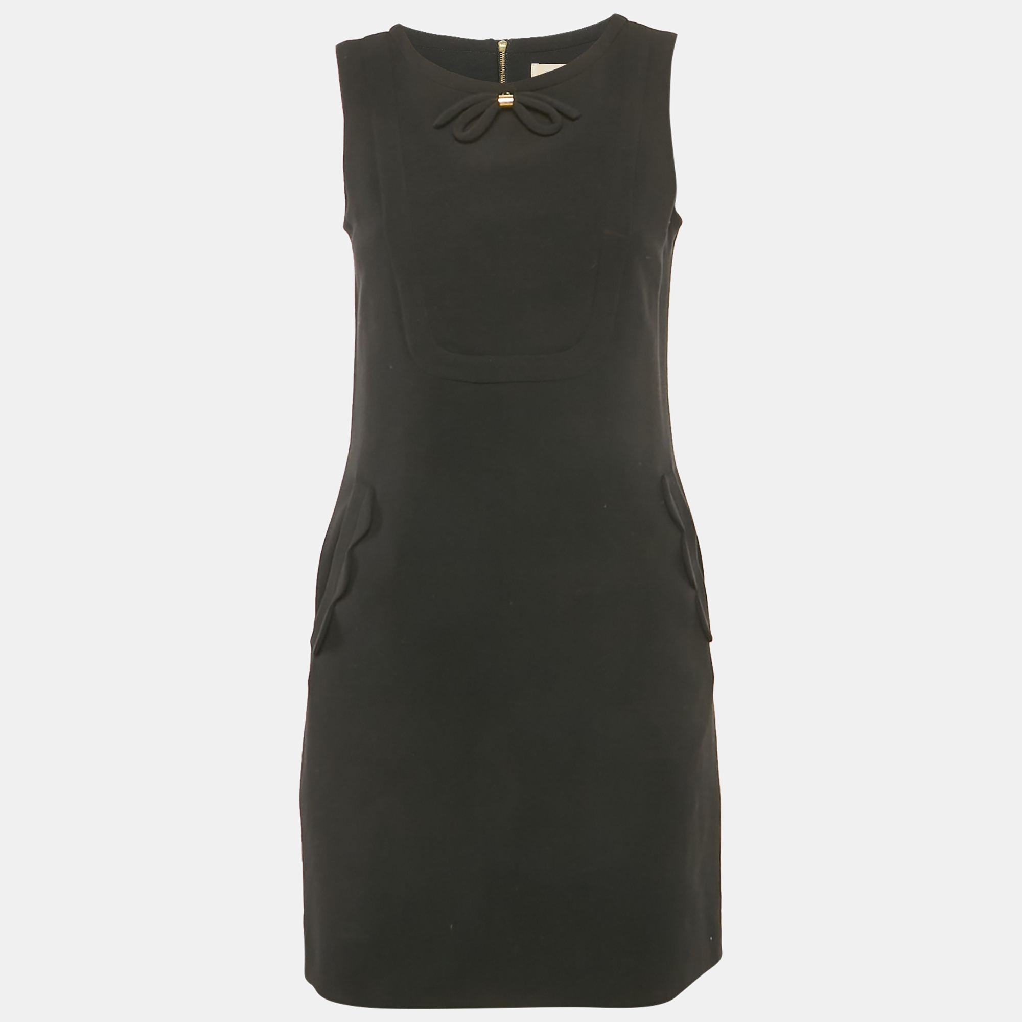 

Sandro Black Crepe Bow Detail Mini Dress S