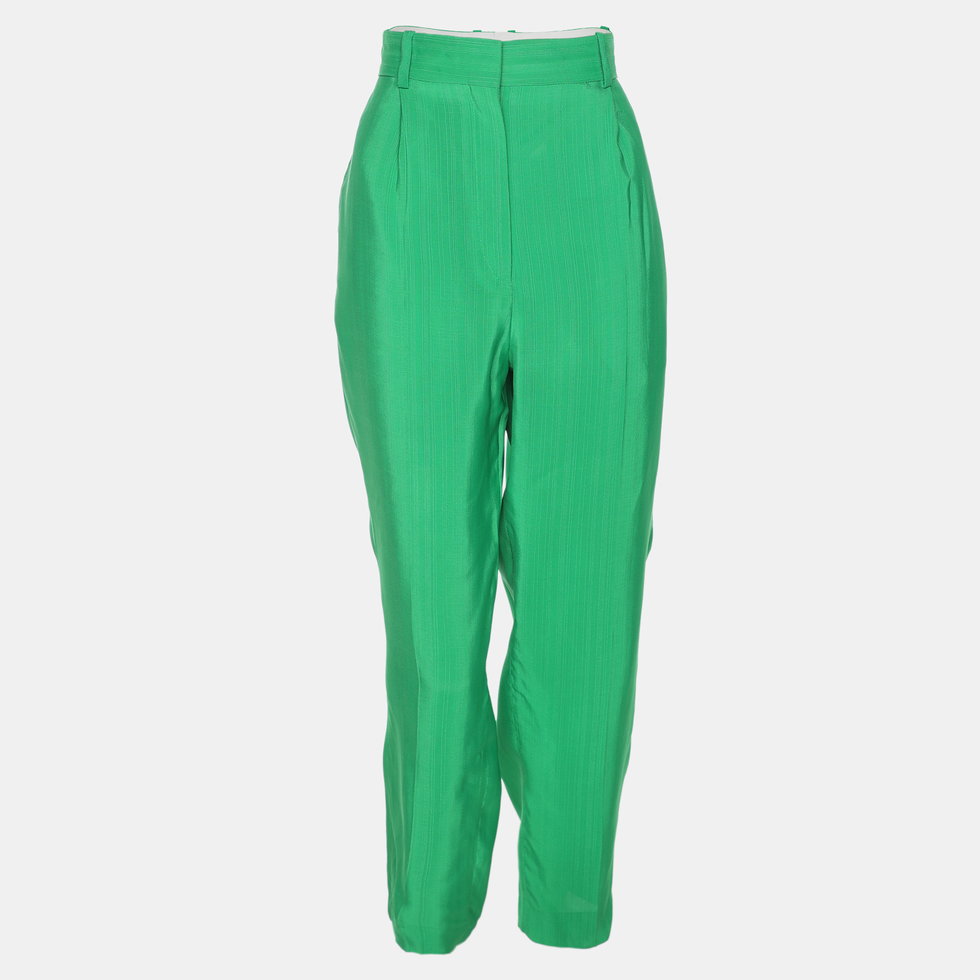 

Sandro Green Jacquard Trousers M