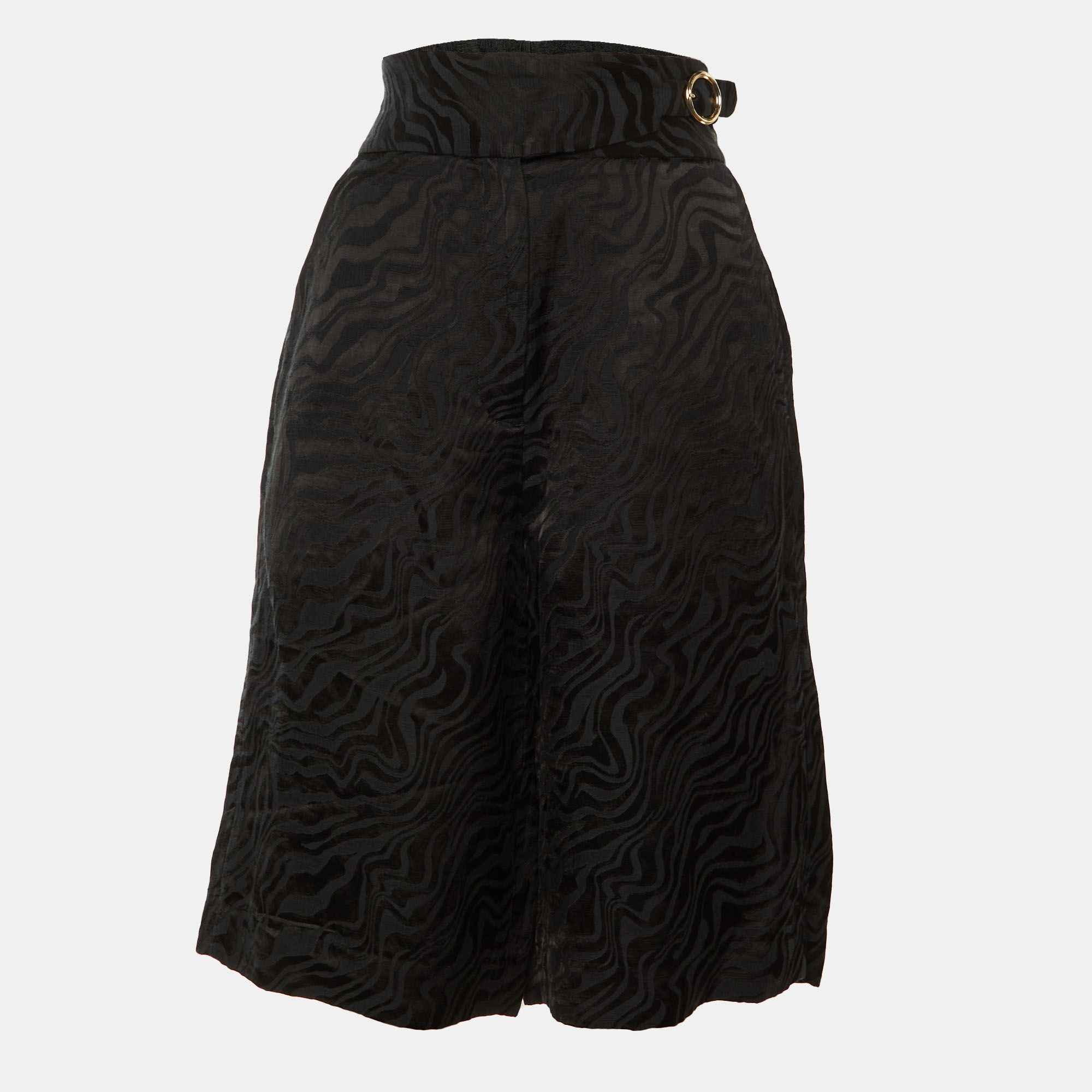 Pre-owned Sandro Black Jacquard Culottes M
