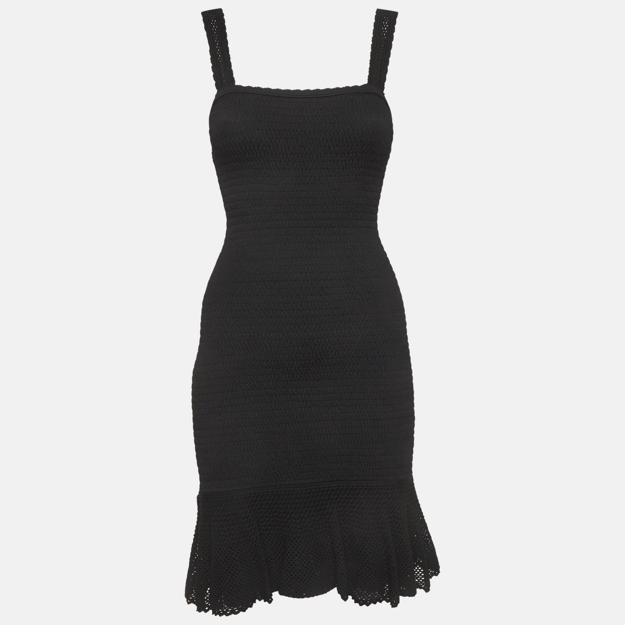 

Sandro Black Shirring Jersey Mini Dress XS