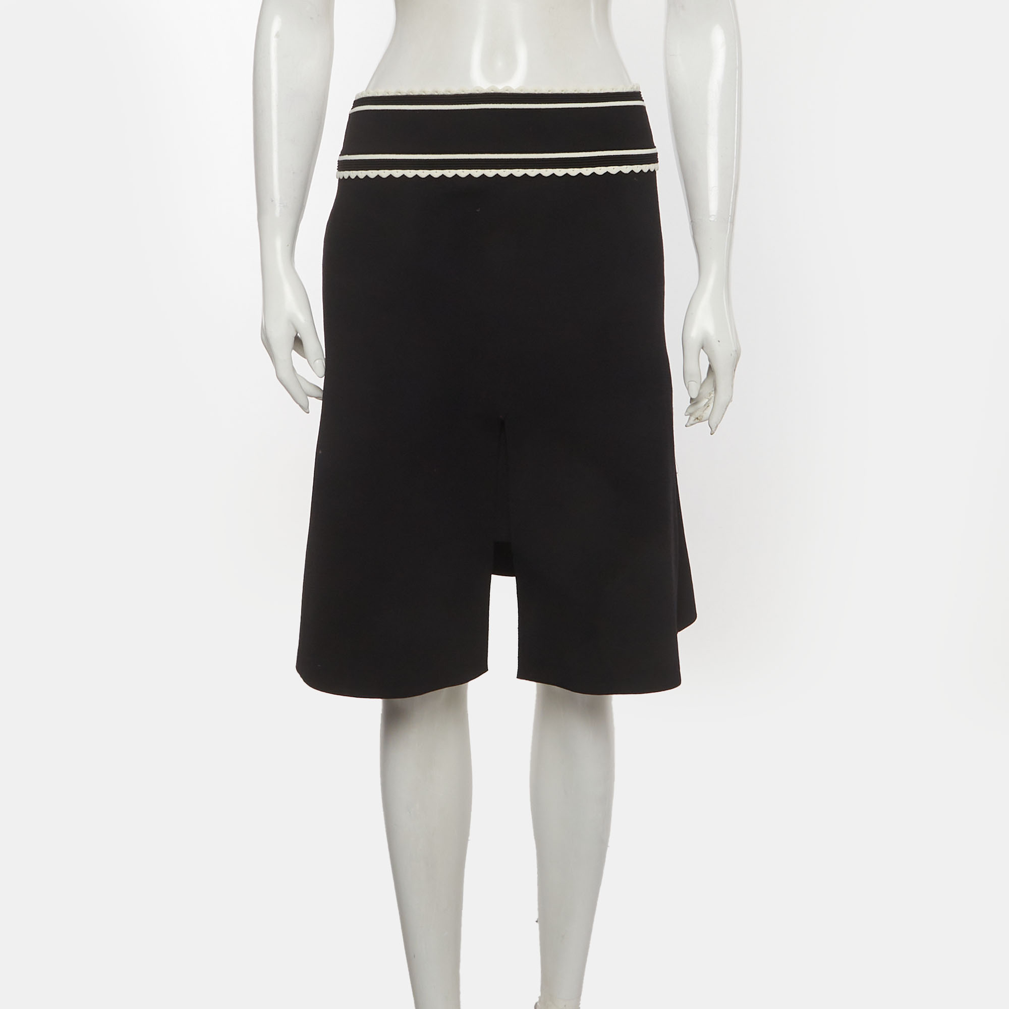 

Sandro Black Stretch Knit Flared Mini Skirt M