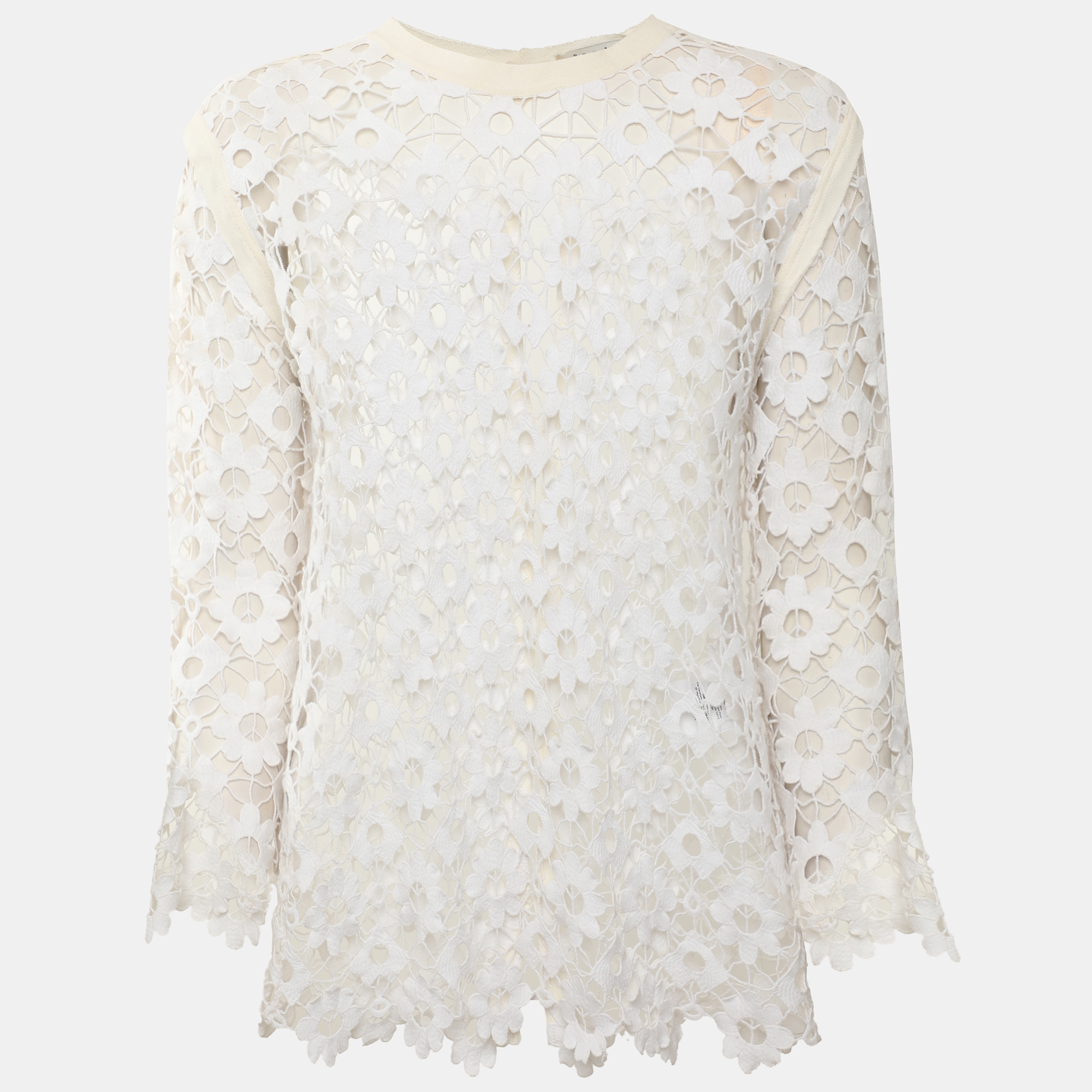 

Sandro White Lace Top S