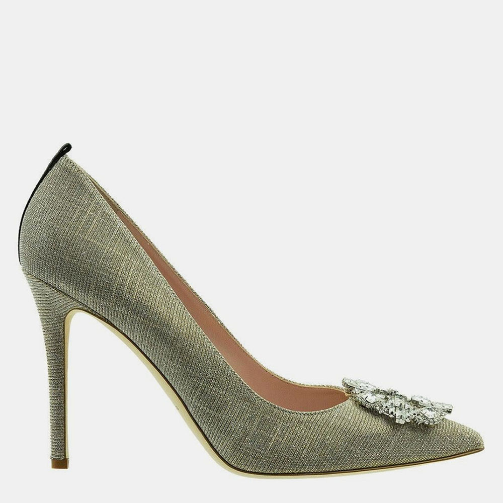 

SJP Sarah Jessica Parker 100MM Gold/Silver FABRIC AMIRA