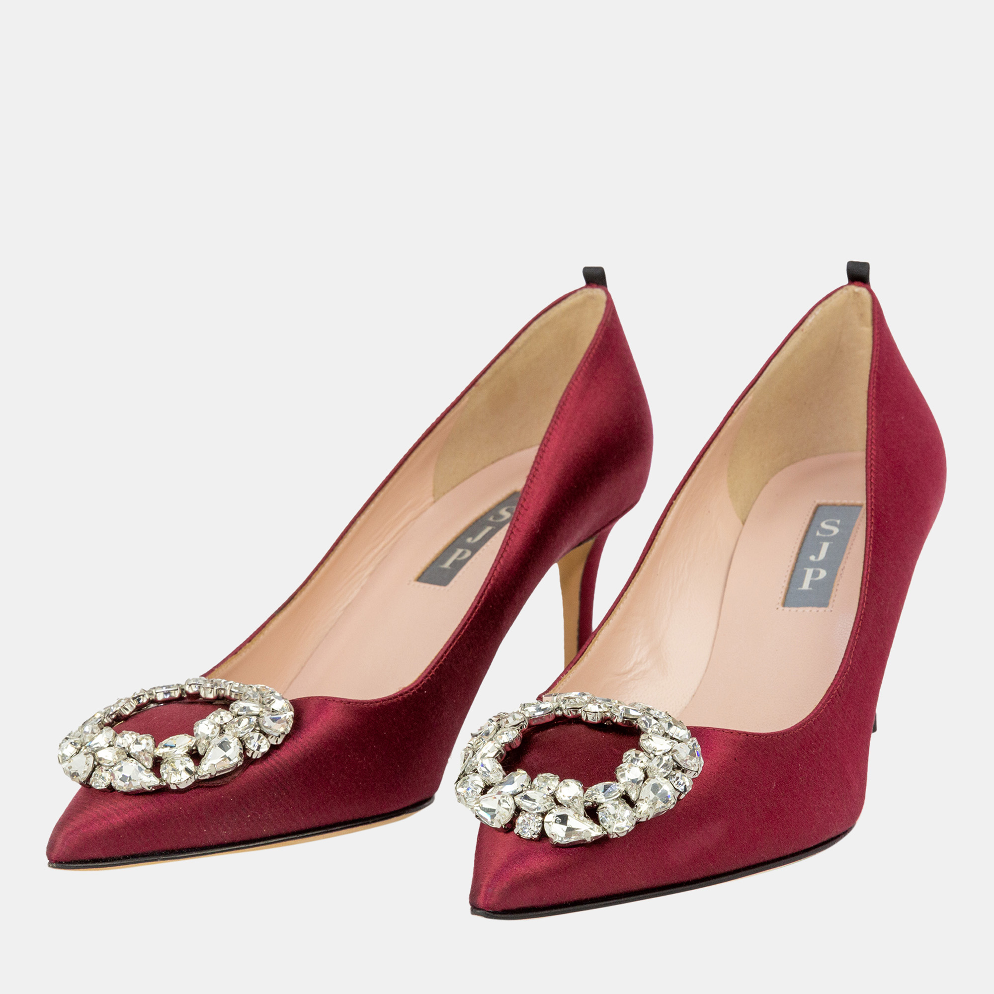 

SJP Sarah Jessica Parker 70MM BURGUNDY SATIN CHANCE