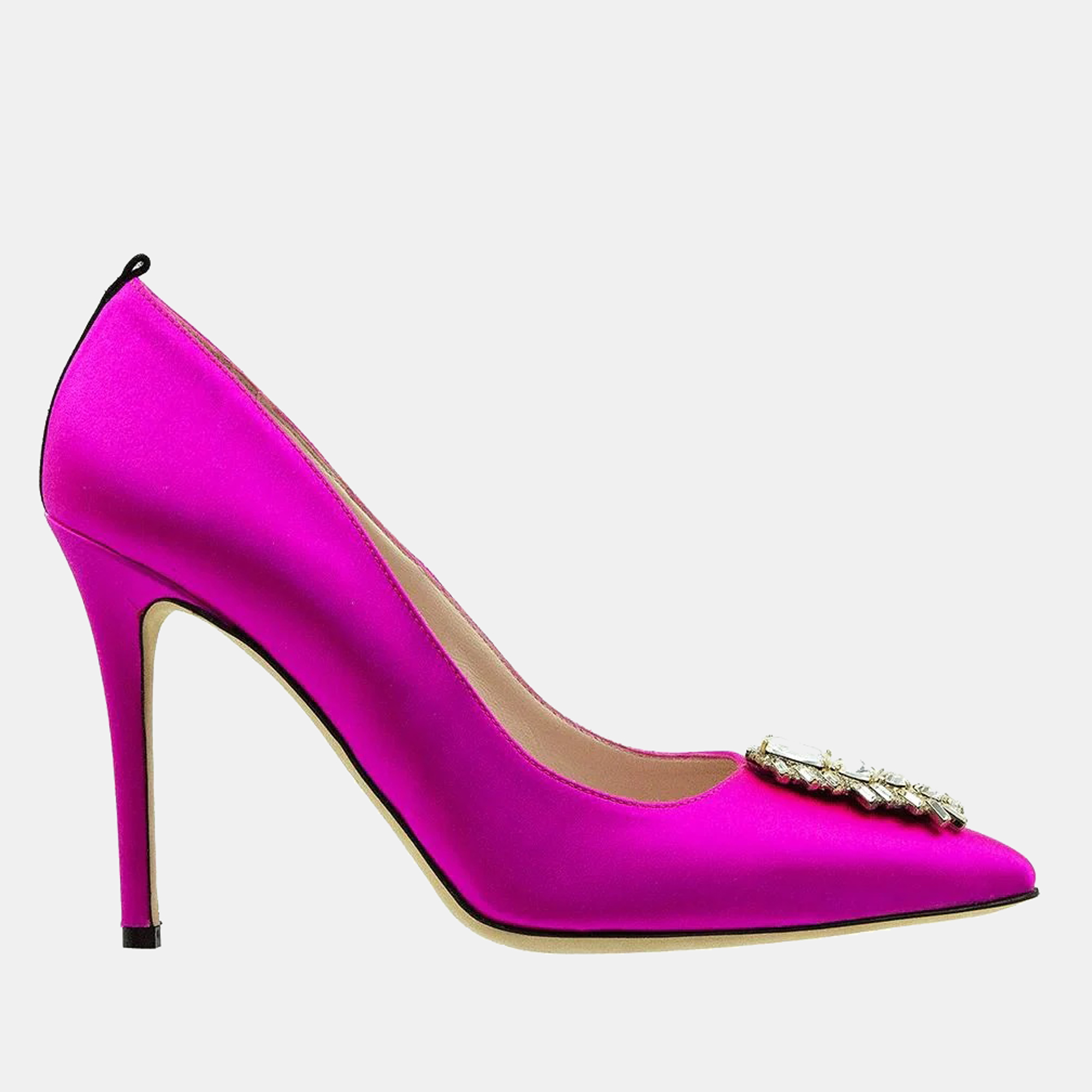 

SJP Sarah Jessica Parker 100MM FUCHSIA SATIN TEMPEST, Pink