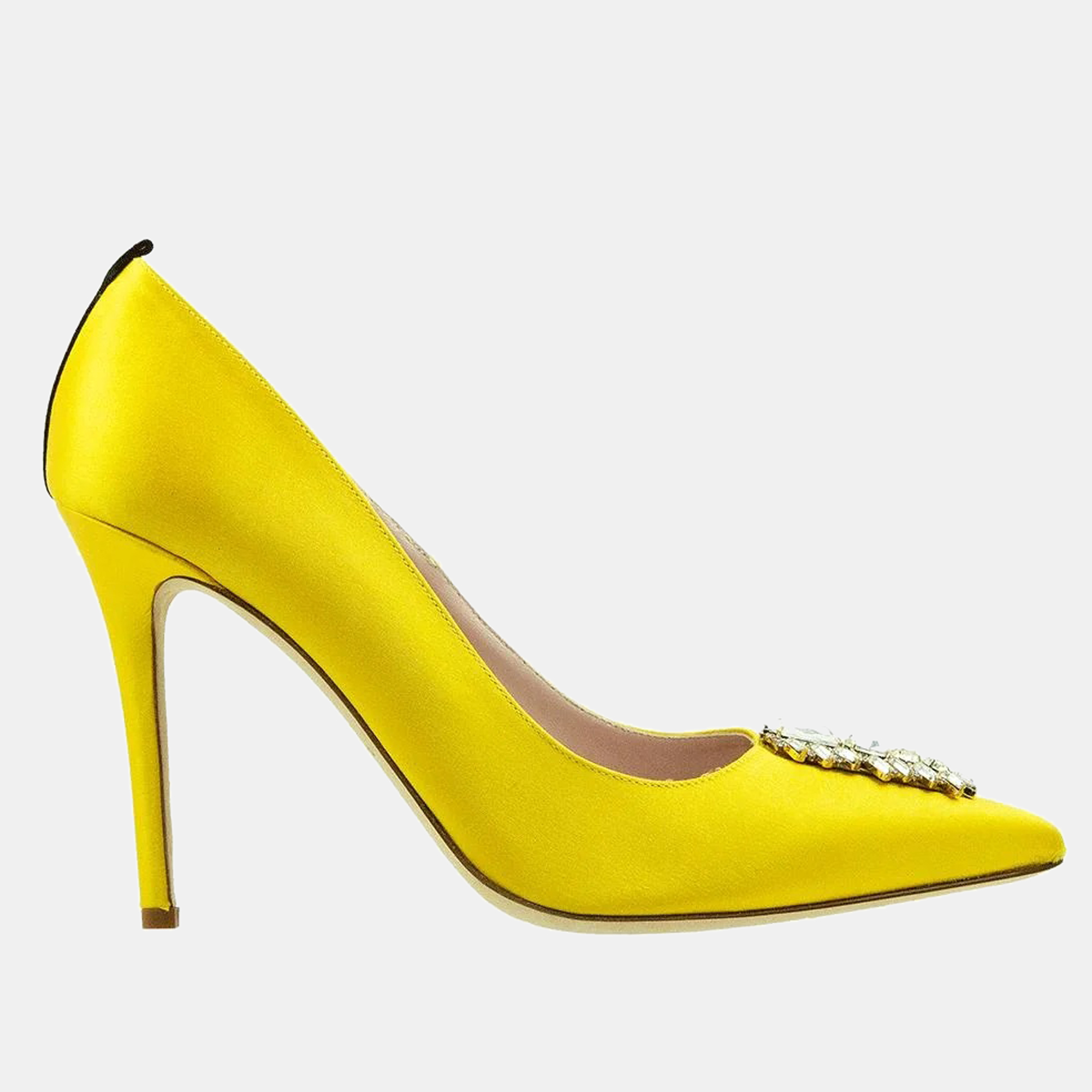 

SJP Sarah Jessica Parker 100MM YELLOW SATIN TEMPEST