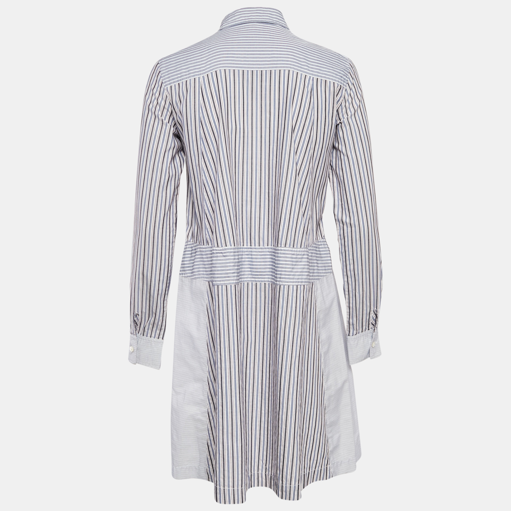 See by Chloe Blue Stripe Cotton Mini Dress S 