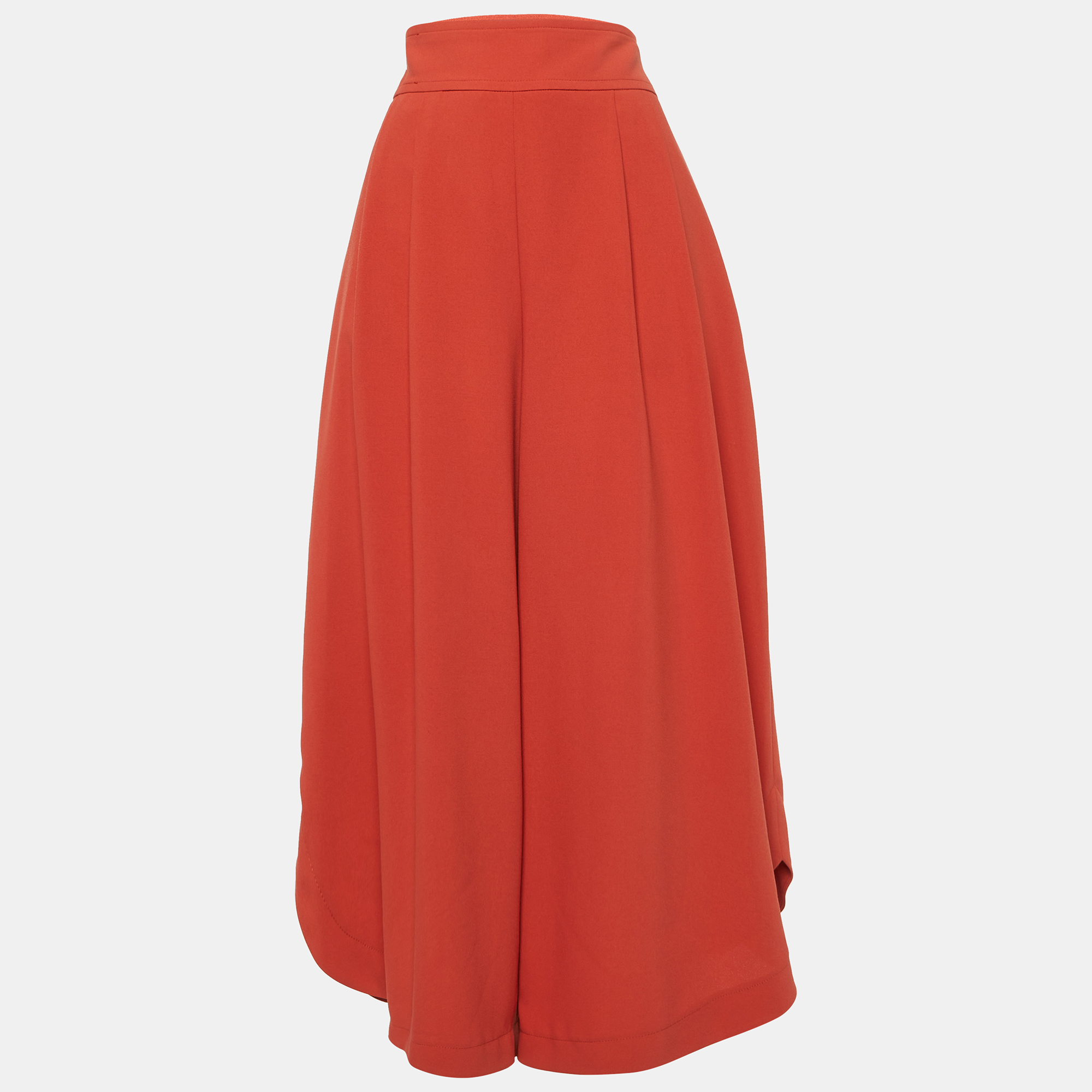 

See by Chloé Peppery Red Crepe Flared Culottes M